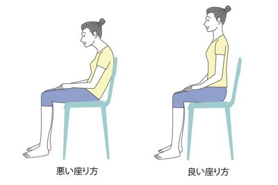 姿勢に気をつける